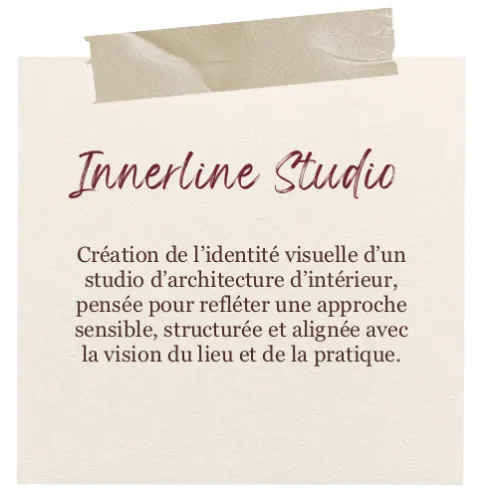 Innerline Studio : identité visuelle d’un studio d’architecture d’intérieur, sensible et structurée.